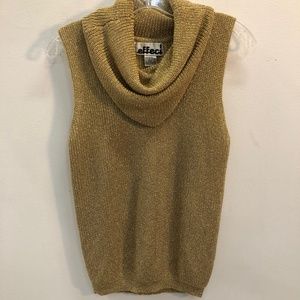 Effeci  Cowl neck Gold Sparkly Sweater